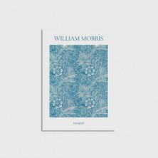 Domirus William Morris - Blue Marigold Poster Çerçevesiz Duvar Dekorasyonu