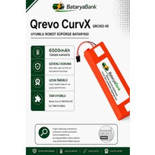 Bataryabank Roborock Qrevo Curvx (QRCX02-00) Uyumlu Robot Süpürge Bataryası 14.4V 6500MAH Li-Ion Yüksek Kapasiteli Pil