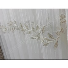 Nivemes Home Nivemeshome 2572 Eylülzade Gold Detay 1/2,5  Pileli Tül Perde Apm
