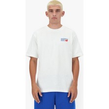 New Balance MNT3434 Erkek Krem T-Shirt - MNT3434