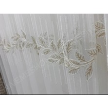 Nivemes Home Nivemeshome 2572 Eylülzade Gold Detay 1/2,5  Pileli Tül Perde Apm