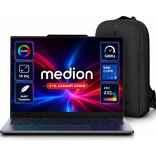 Medion Signium 14 S1 SMD600032 Intel Core 5 120U 24GB 1tb SSD Windows 11 14" 120Hz OLED Dizüstü Bilgisayar + Shopimode Çanta