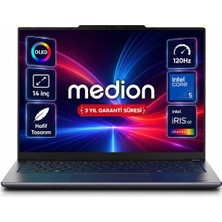 Medion Signium 14 S1 SMD600032 Intel Core 5 120U 24GB 1tb SSD Freedos 14" 120Hz OLED Dizüstü Bilgisayar