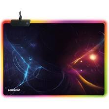 Polosmart PGM26 Rgb LED Aydınlatmalı Oyuncu Mouse Pad 11 Işık Modlu Kaydırmaz Kauçuk Taban 35X25 cm