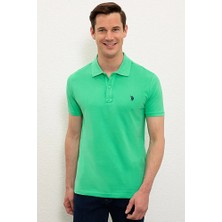 U.S. Polo Assn. Erkek Elma Yeşili Polo Yaka T-Shirt Basic