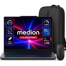 Medion Signium 14 S1 SMD600032 Intel Core 5 120U 32GB 1tb SSD Freedos 14" 120Hz OLED Dizüstü Bilgisayar + Shopimode Çanta Mouse