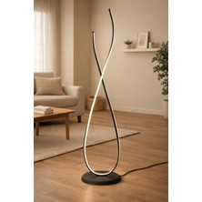 Legacy Marsel Siyah Renk Gün Işığı Ledli Modern Tasarım Salon - Yatak Odası LED Lambader