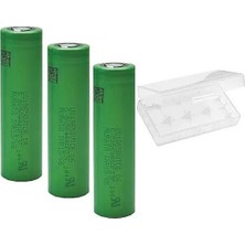Sony Vtc6 18650 3.7V 3000 Mah Li-Ion Pil / 3ADET Pil + 2ADET Pil Kutusu