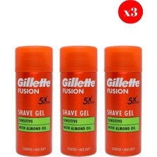 Gillette Fusion5 Ultra Sensitive Traş Jeli 75ML X3 Adet