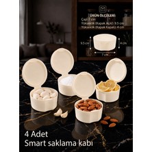 Tidy Home 4 Adet Kilit Kapaklı Kuruyemiş Soğan Limon Sarımsak Elma Sebze Saklama Kabı
