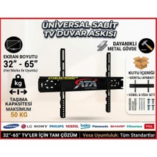 Ata Elektronik Kaliteli - Kalın - Awox Dijitsu Woon Elton Saba Sunny Onvo Nordmende Morıo 58'' 60'' 65" Inch Inç 155 158 160 165 Ekran LED Tv Askı Aparat