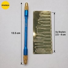 Piyatech C-013 Cep Telefonu Anakart Tamir Cpu Entegre Çip Tutkal Temizleme Kazıyıcı Bıçak Seti 13 Parça