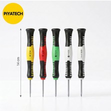 Piyatech 5 Parça Hassas Elektronik ve Telefon Tamir Tornavida Seti Iphone Ipad Psp Nintendo Uyumlu 3688