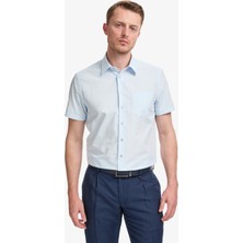 Pierre Cardin Erkek Açık Mavi Regular Fit Kısa Kollu Gömlek 50325339-VR003