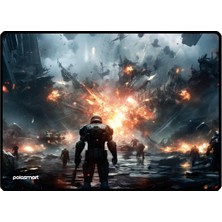 Polosmart PGM31 35X25 cm Oyuncu Mouse Pad 4 mm Kalın Mikro Dokuma Kaydırmaz Kauçuk Taban