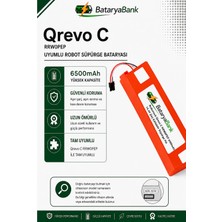 Bataryabank Roborock Qrevo C (RRW0PEP) Uyumlu Robot Süpürge Bataryası 14.4V 6500MAH Li-Ion Yüksek Kapasiteli Pil