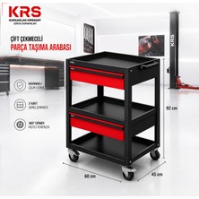 Karaaslan Çift Çekmeceli Parça Taşıma Arabası
