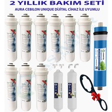 As Water Ihlas Aura Cebilon Unıque Dijital Unique Su Arıtma Cihazı Uyumlu 2 Yıllık Bakım Filtre Bakım Seti
