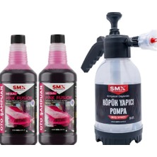 Smx %90 Cilalı Pink Fusion Oto Şampuanı 750 ml 2ADET Profesyonel Temizlik ve Köpük Pompası