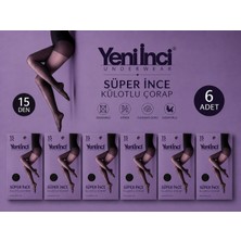 Yeni İnci Süper Ince Külotlu Çorap 6'lı Paket