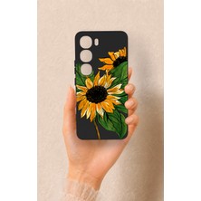 Vip Case Vivo V40 Lite 5g Uyumlu Ay Çiçeği Desenli Silikon Kılıf