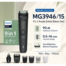 Philips 3000 Serisi 9in1, Erkek Bakım Seti, Yüz/saç/vücut Tıraş Makinesi, Islak /kuru Kullanım, MG3946/15