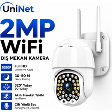 Uninet 360 Derece Ptz Dış Mekân Wifi Güvenlik Kamerası – Gece Görüşlü, Uzaktan Kontrollü ve Hareket Algılamalı