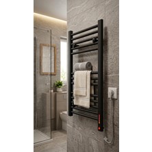 HİZMETTERM Elektrikli Havlupan Siyah 5/7 Lüx Hizmetterm