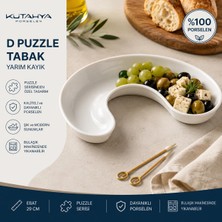 Kütahya Porselen Tavola D Puzzle Tabak Yarım Kayık