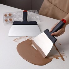 Çikolata Kazıyıcı & Temperleme Spatulası 24x16 cm Paslanmaz 24x16 cm