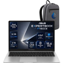 Asus Expertbook P1 P1503CVA Intel® Core™ 5 210H 16 GB Ddr5 2 Tb SSD 15.6'' Fhd (1920 x 1080) 300NITS Windows 11 Pro Taşınabilir Bilgisayar C516512G0DRNP07