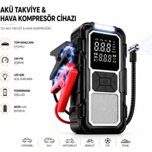 Tarçın Voltcar Akü Takviye Cihazı Ambians Araç Kokusu Hediye – Araç Marş Cihazı, Lastik Şişirme, Powerbank, LED Işık
