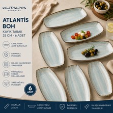 6 Adet Kütahya Porselen Atlantis Boh Kayık Tabak 25 cm