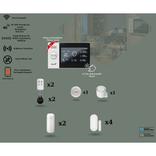 Tuya Akıllı Ev Güvenlik Alarm Sistemleri Kolay Kurulum (Sim Kart/google Asistan/amazon Alexa/uzaktan Bağlantı)
