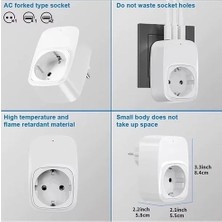 BYZM Tekli Yüksek Voltaj Korumalı Duvar Prizi 2x Type-C 1x USB Çıkışlı Priz Grup Priz Çoğaltıcı Beyaz