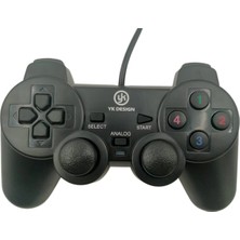 BYZM Çift Titreşimli USB Kablolu Oyun Kolu Pc Uyumlu Vibration Gamepad