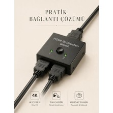 4K 2k 2 Port Çift Yönlü HDMI Switch Splitter Çoklayıcı Çoğaltıcı Ekran Monitör Bidirection