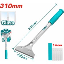 Total Cam Kazıma 310MM Uzun Yedek Bıçaklı