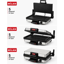 Milan Elektrikli Çok Amaçlı Multigrill  Lahmacun Makinesi