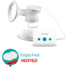 Mamajoo Elektronik Tekli Göğüs Pompası 150 ml | 15 Kademe Ayarı + Göğüs Pedi Hediyeli