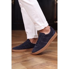 Shoetyle - Hakiki Süet Deri Lacivert Renk Erkek Sneaker - 666-SH-10-129