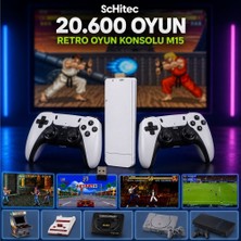 ScHitec Arcade 4KHD Emuelec Retro Game Stick 90 lı Yıllar  Makinası Oyunları 20600 Oyunlu Konsol M15