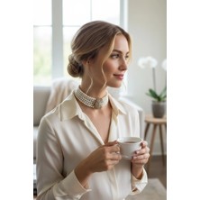 Fayra Accessories Deniz Kestanesi Figür İnci Tasma Kolye