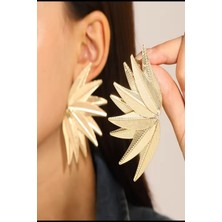 Kadın Küpe Ithal Özel Seri Küçük Çoklu Yaprak Model Kararmaz Küpe