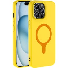 Marçev Avm iPhone 14 Pro Max Kılıf Pastel Renkli Magsafe Kamera Yükseltili Silikon Mrcv