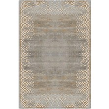 Pastel Home Sarı Gri Tasarım Şönil Halı Kilim Yolluk Kaymaz Yıkanabilir Saçaklı Salon Koridor Mutfak