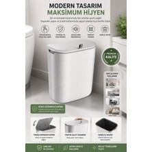 Galeriyo 8 Litre Mutfak Tezgah Üstü ve Dolap Askılı Çöp Kovası | Kapaklı Pratik Atık Kovası