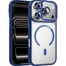 Marçev Avm iPhone 17 Pro Max Kılıf Kamera Standlı Magsafe Destekli Şeffaf Arka Yüz Silikon Mrcv