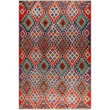 Pastel Home Renkli Anadolu Kilim Şönil Halı Yolluk Yıkanabilir Saçaklı Kaymaz Mutfak Koridor Oturma Yatak Odası