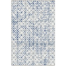 Pastel Home Tasarım Şönil Halı Kilim Yolluk Kaymaz Kendinden Saçaklı Yıkanabilir Mavi Gri Mutfak Salon Koridor